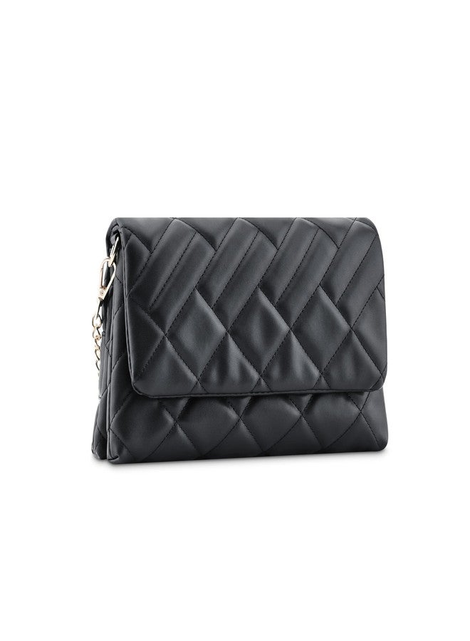 Fastrack Quilted Chic Flap Bag | Faux-Leather Women's Handbags| Ladies Purse Handbag | Sling Bag for Casual Carry - Image 3